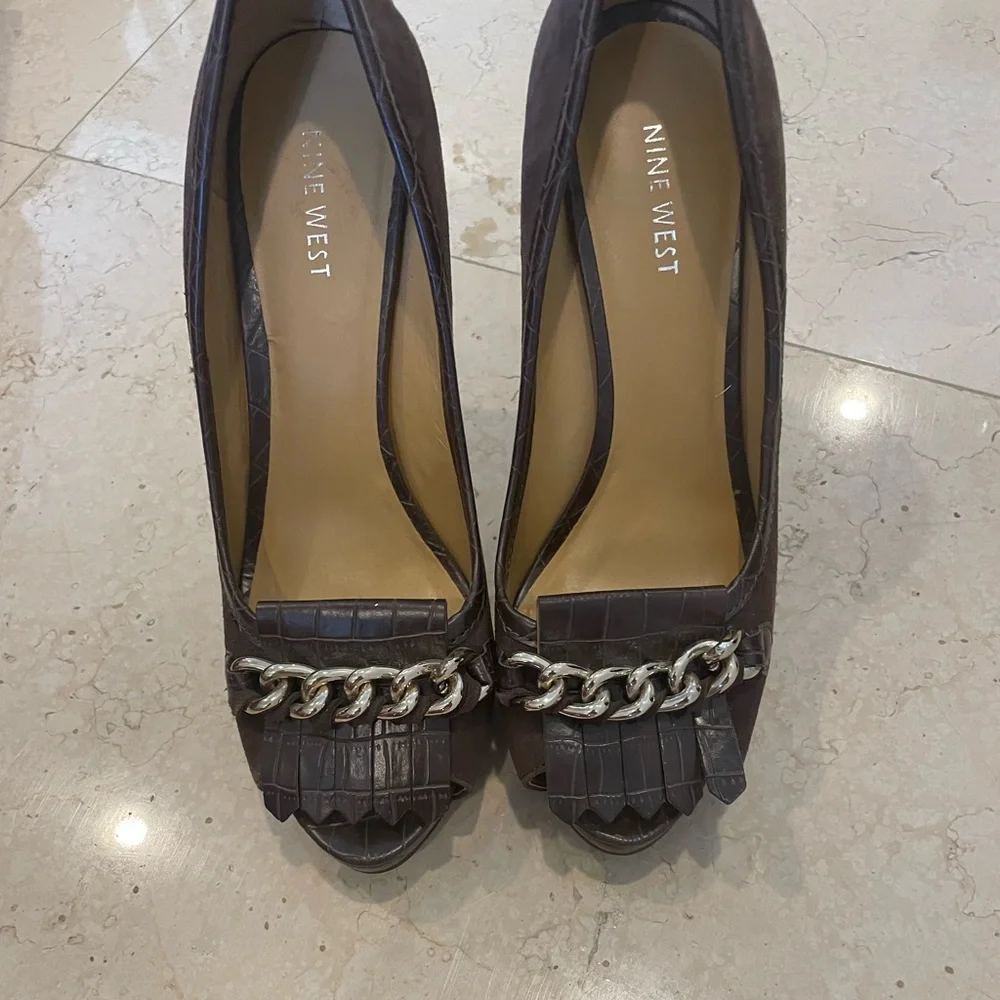 Women’s Nine West Brown High Heels - Picture 1 of 4